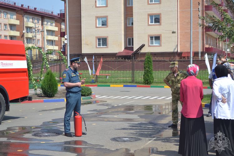 В детском саду Росгвардии в Ингушетии состоялись совместные пожарно-тактические учения