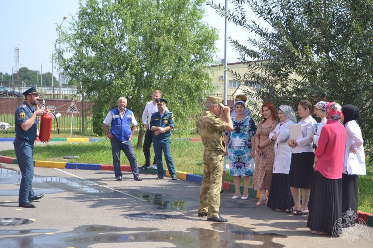 В детском саду Росгвардии в Ингушетии состоялись совместные пожарно-тактические учения