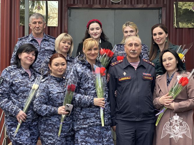 В Управлении Росгвардии по Республике Ингушетия состоялось праздничное мероприятие по случаю Международного женского дня