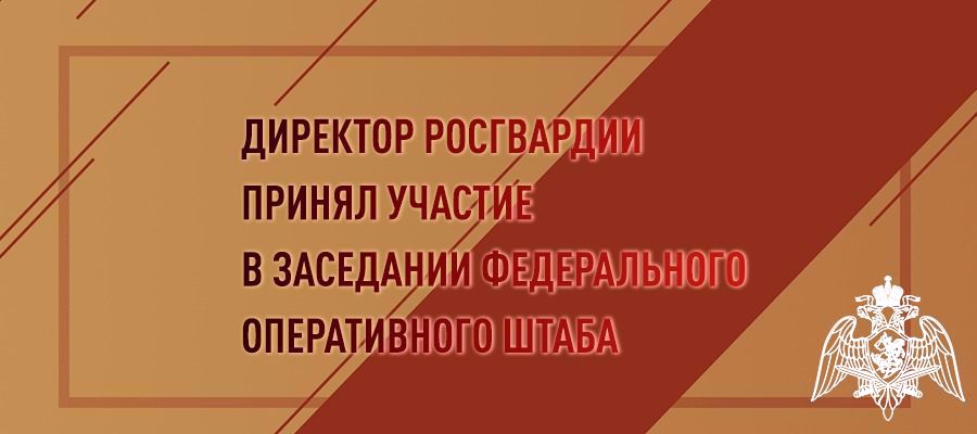 Директор Росгвардии генерал армии Виктор Золотов принял участие в заседании федерального оперативного штаба