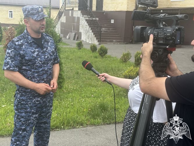 В Ингушетии журналисты регионального телеканала познакомились с деятельностью тылового подразделения Росгвардии