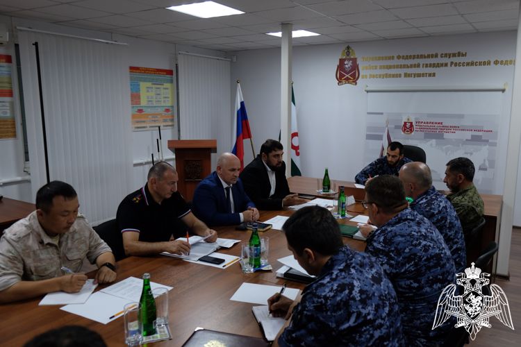 В Управлении Росгвардии по Республике Ингушетия состоялось заседание оперативного штаба 