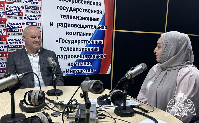 Ветеран Росгвардии выступил на радио в Ингушетии