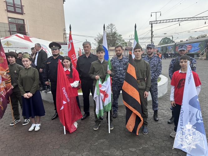 Росгвардейцы приняли участие во всероссийской патриотической акции  «Единство в памяти. Сила в подвиге» в Ингушетии