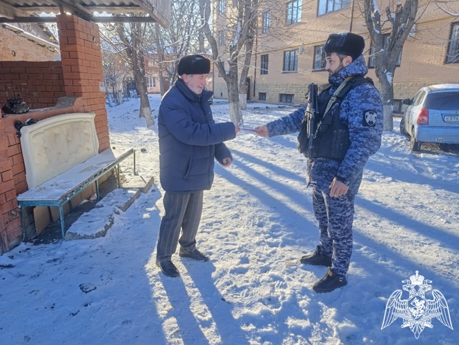 В Ингушетии росгвардейцы присоединились к акции «Безопасный Новый год»