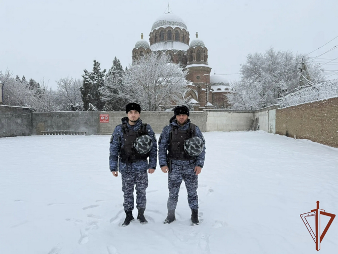 В Северо-Кавказском округе росгвардейцы обеспечили правопорядок в Крещение Господне