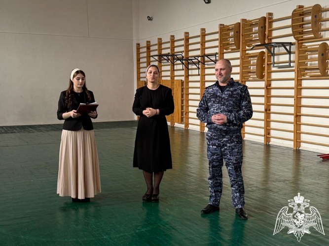 Росгвардейцы провели спортивное мероприятие для учащихся подшефной школы в Ингушетии
