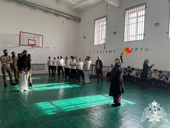 Росгвардейцы провели спортивное мероприятие для учащихся подшефной школы в Ингушетии