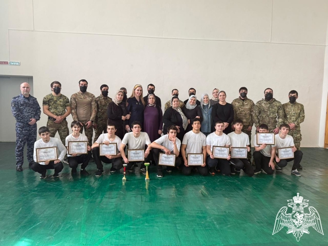 Росгвардейцы провели спортивное мероприятие для учащихся подшефной школы в Ингушетии