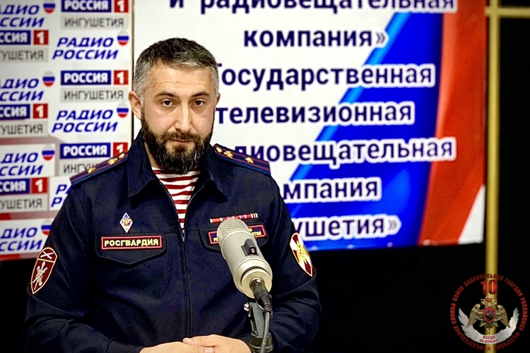 Офицер Росгвардии стал гостем очередного выпуска ведомственной радиорубрики в Ингушетии